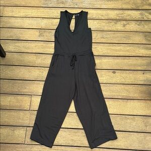 Quince Classic Black Sleeveless Jumpsuit